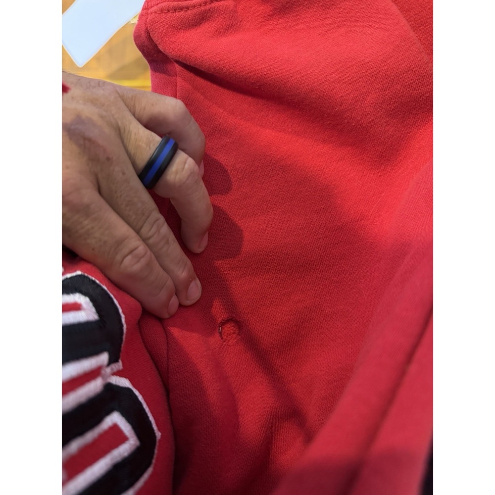 Georgia Bulldogs Hoodie Sweatshirt Mens L Red NCAA Football College Gear - Picture 7 of 8